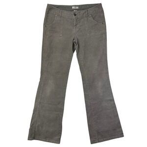 SO Corduroy Pants Womens 11 Regular Bootcut Flare Gray Y2K Mid Rise Cotton Blend